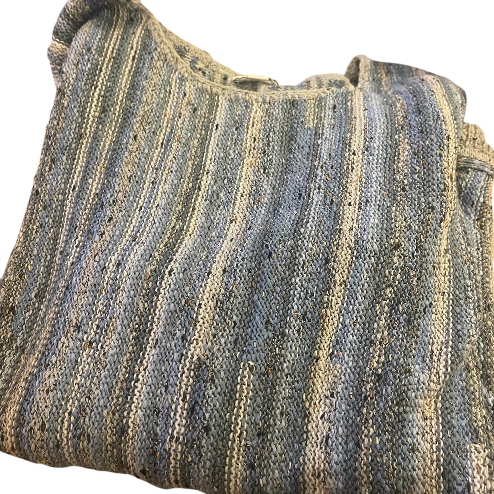 J. Jill Textured Blue and Gray Sweater
